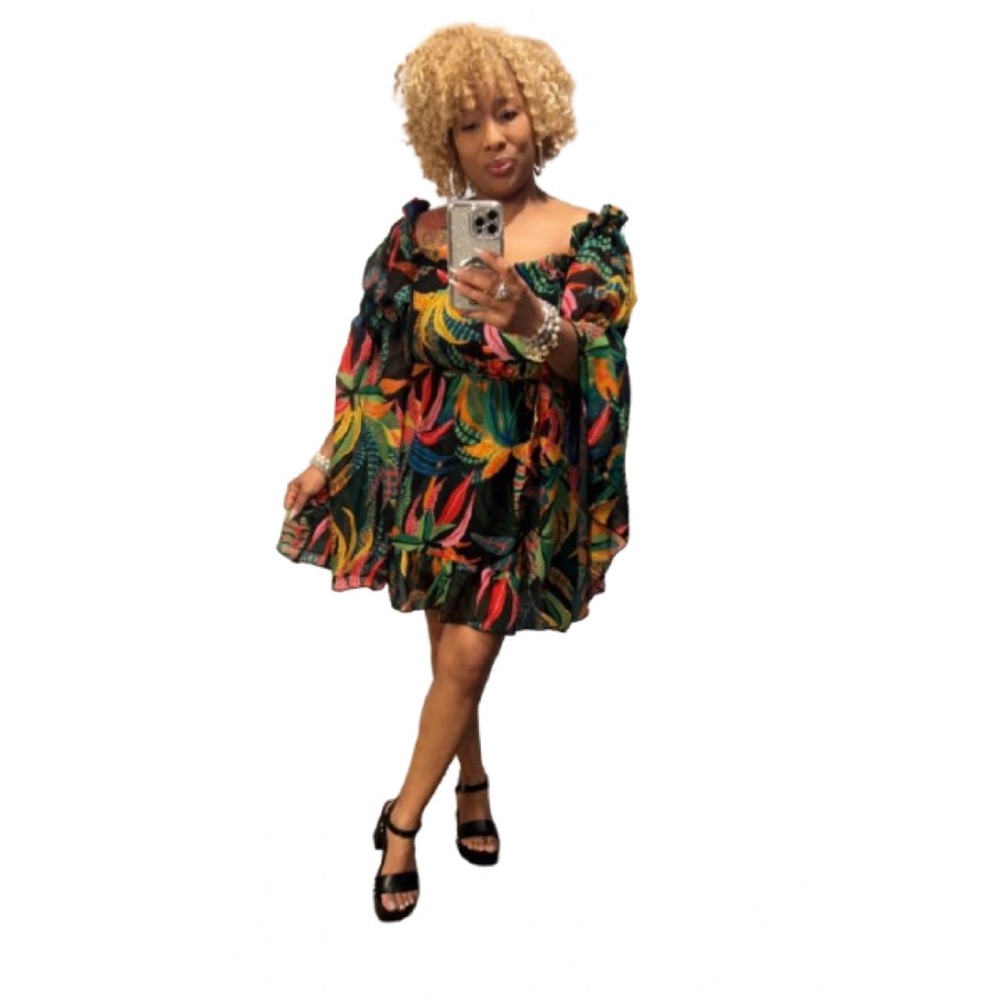 Live 4 Truth Multicolor Off-Shoulder Dress